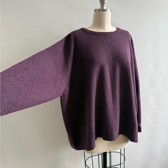 ESKANDAR 100% Cashmere Sweater OS Purple - Picture 2 of 10